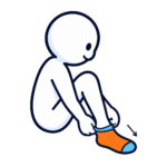 Enlever sa chaussette
